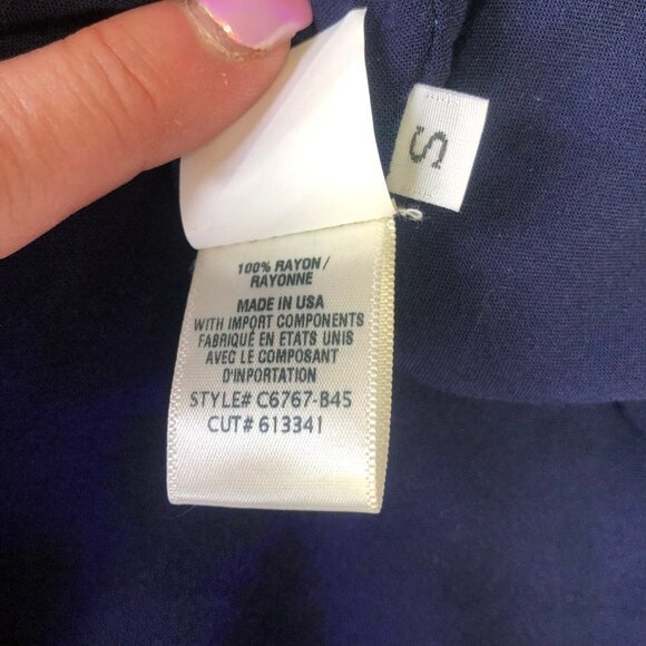 CLOTH & Stone Blue & White Polka Dot Summer Halter Dress Size Small - Picture 6 of 10